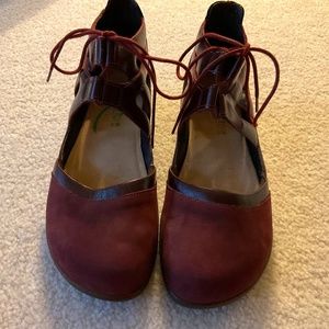 Burgundy Naot sandals